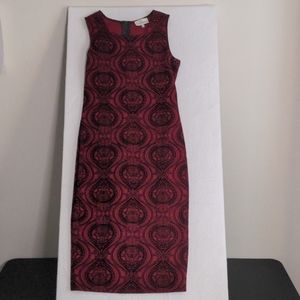 Red and Black Patterned Dress